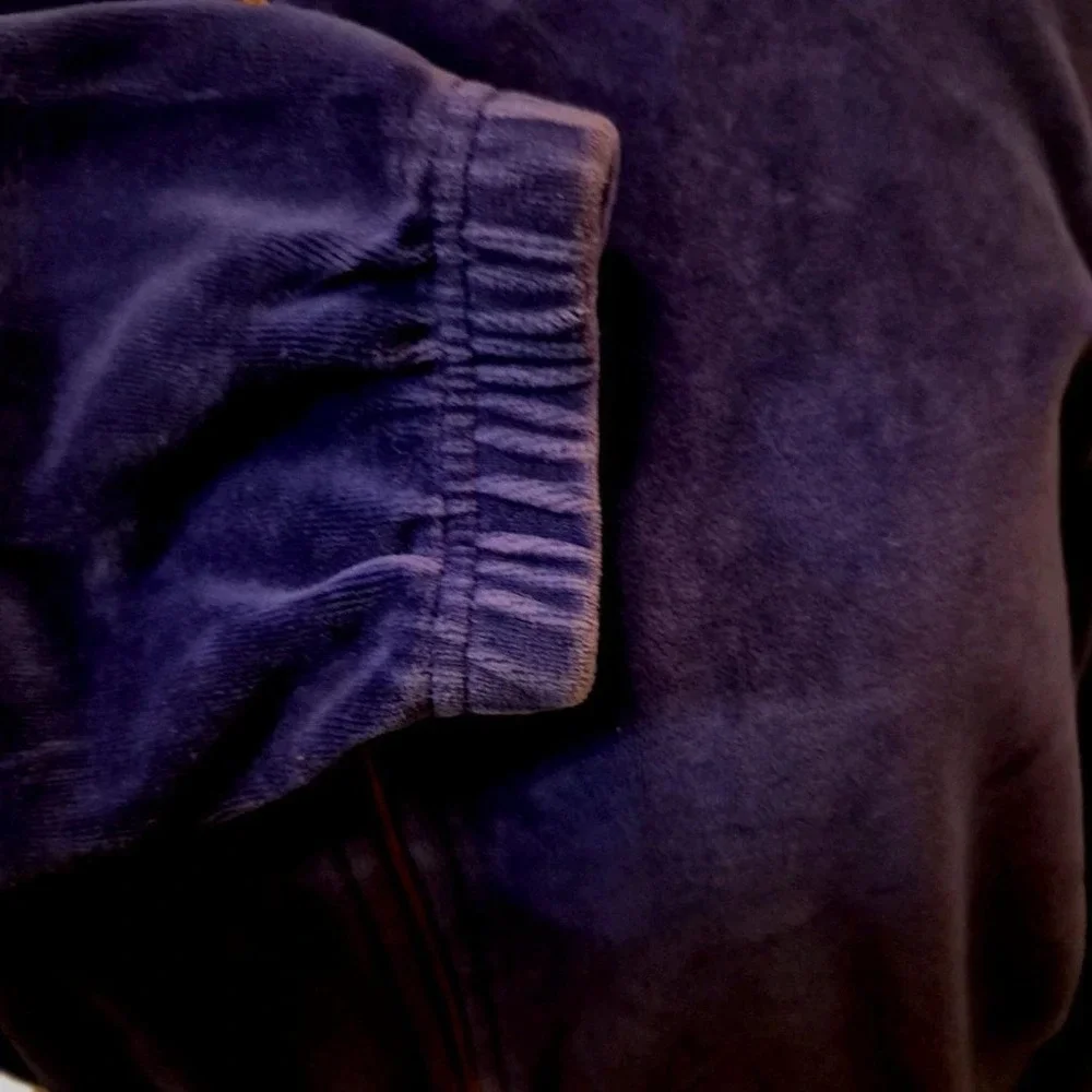 Norsport 90's Vintage Royal Blue Velour Track Jacket Women's Medium‎